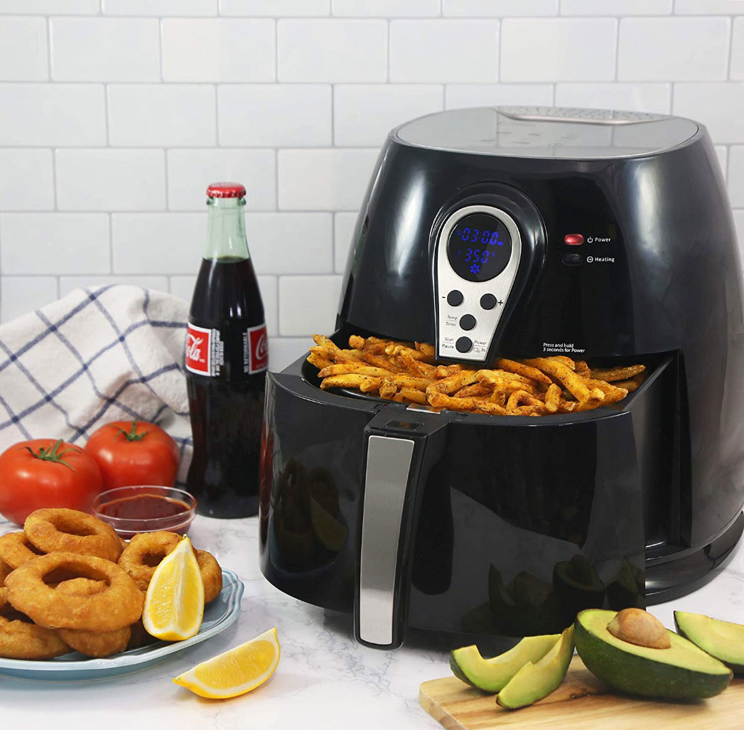 Elite Platinum Electric Digital Hot Air Fryer Oil-Less Healthy Cooker Timer