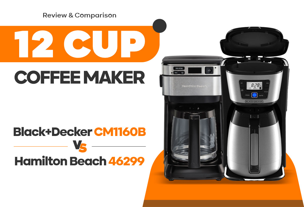 Main Image - 12 Cups Coffee Maker - Hamilton Beach 46310 vs Black+Decker CM2035B
